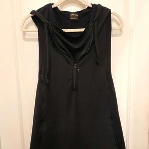 Calia black tunic vest hoodie